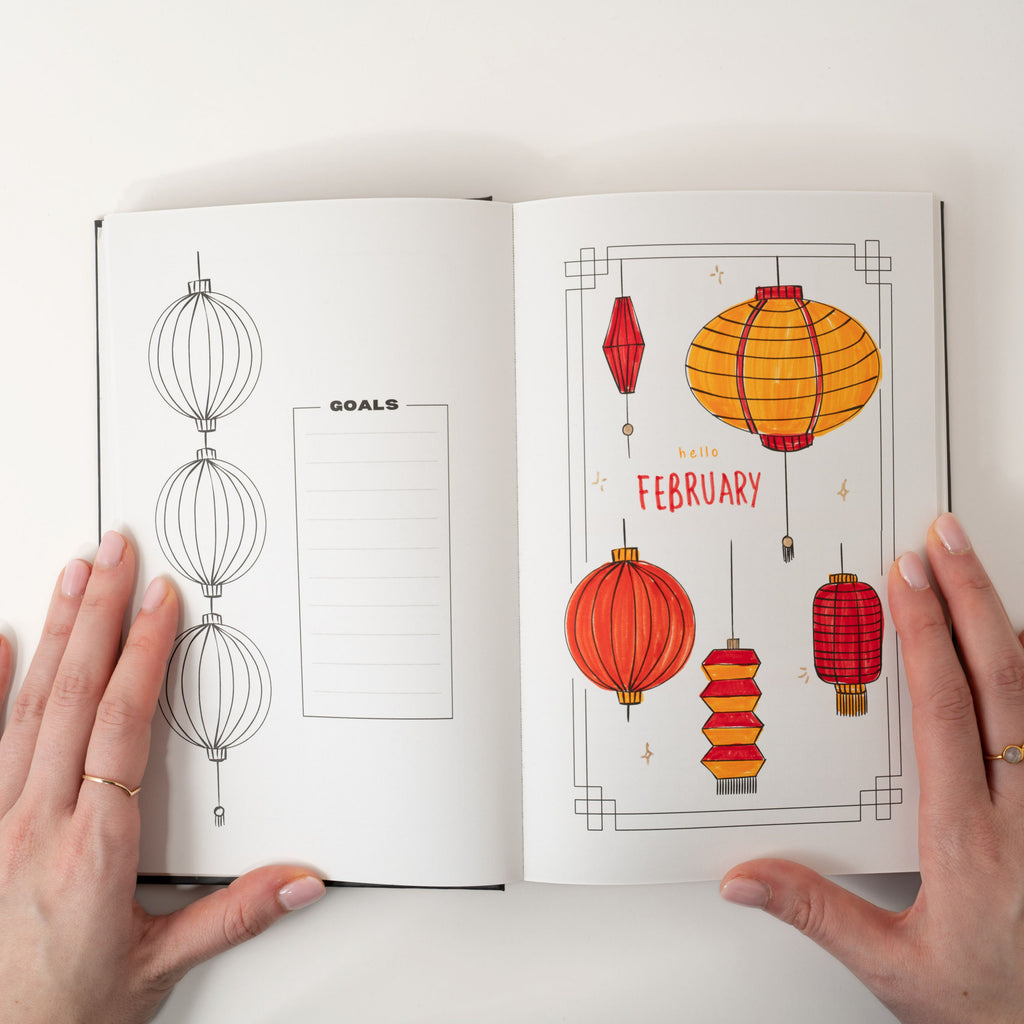 12-month Undated Bullet Journal Planner