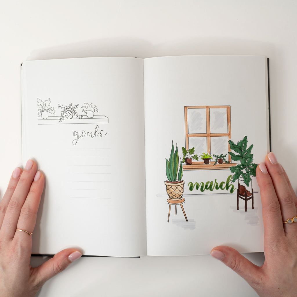 12-month Undated Bullet Journal Planner