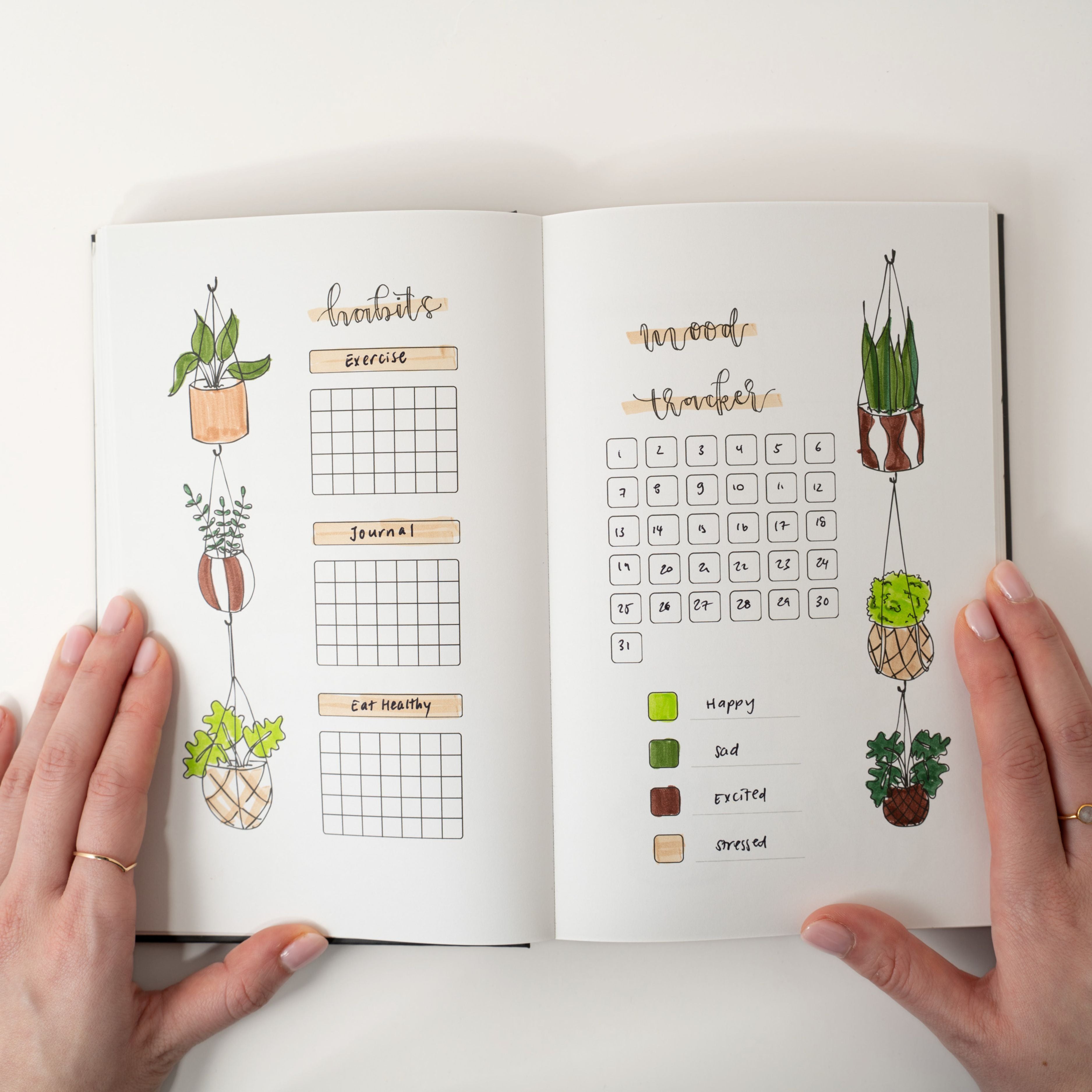 12-month Undated Bullet Journal Planner