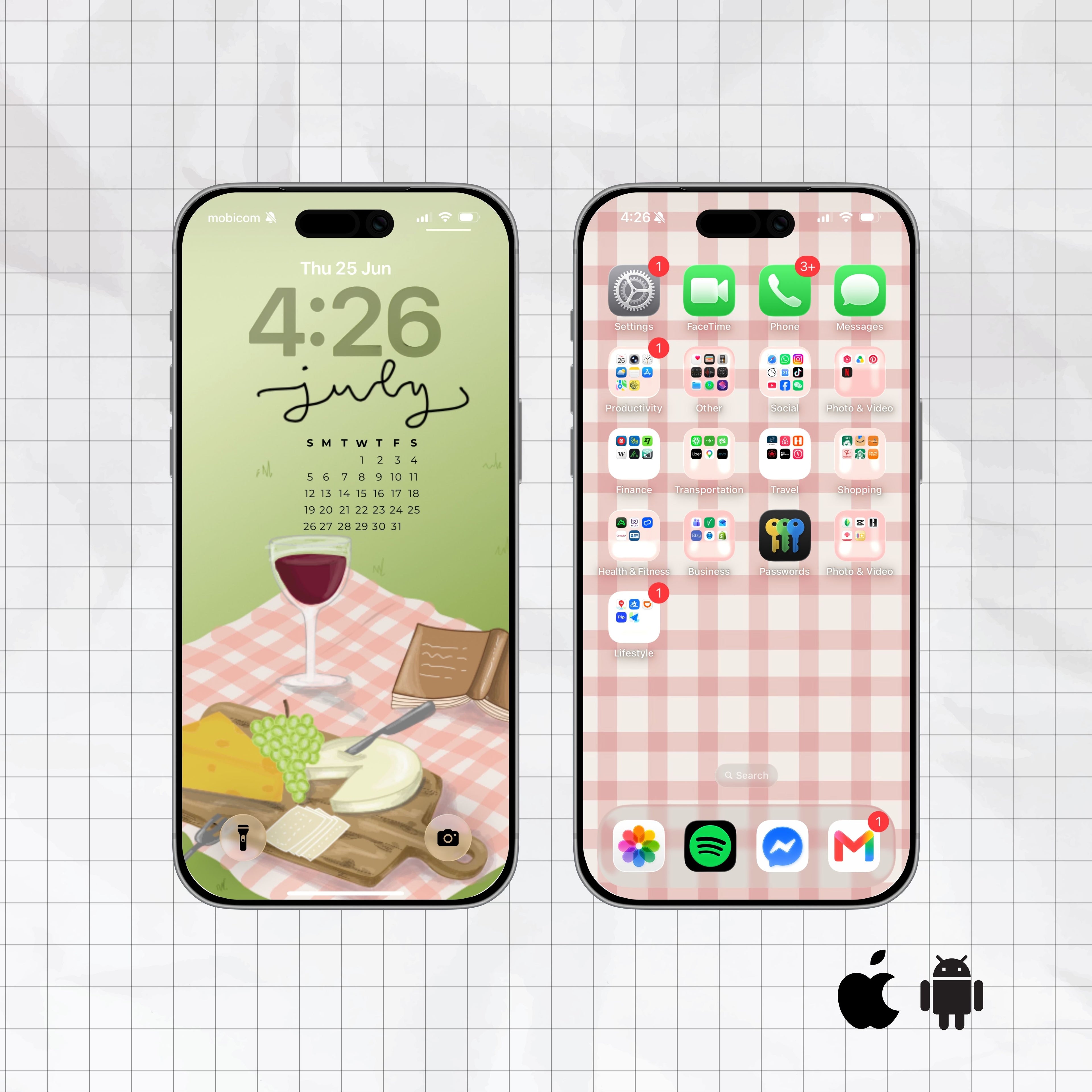 FREE Phone Wallpaper | July Picnic