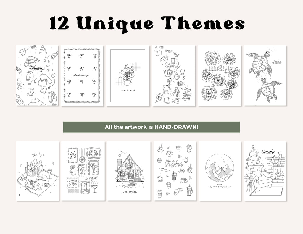 2027 Pre-Drawn Bullet Journal Planner