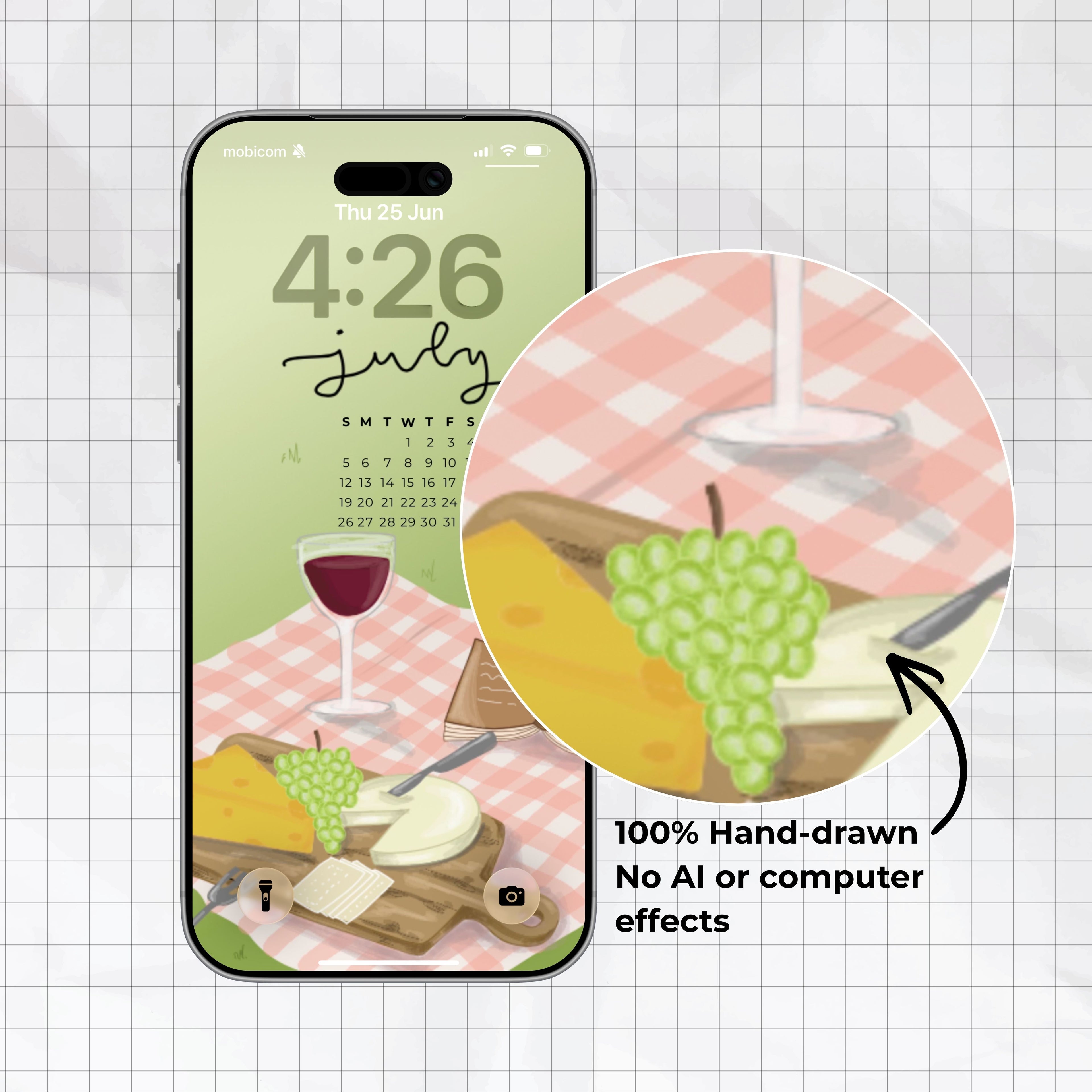 FREE Phone Wallpaper | July Picnic