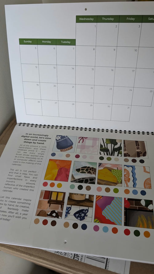 2027 Calendar | Inner Cover Printing error